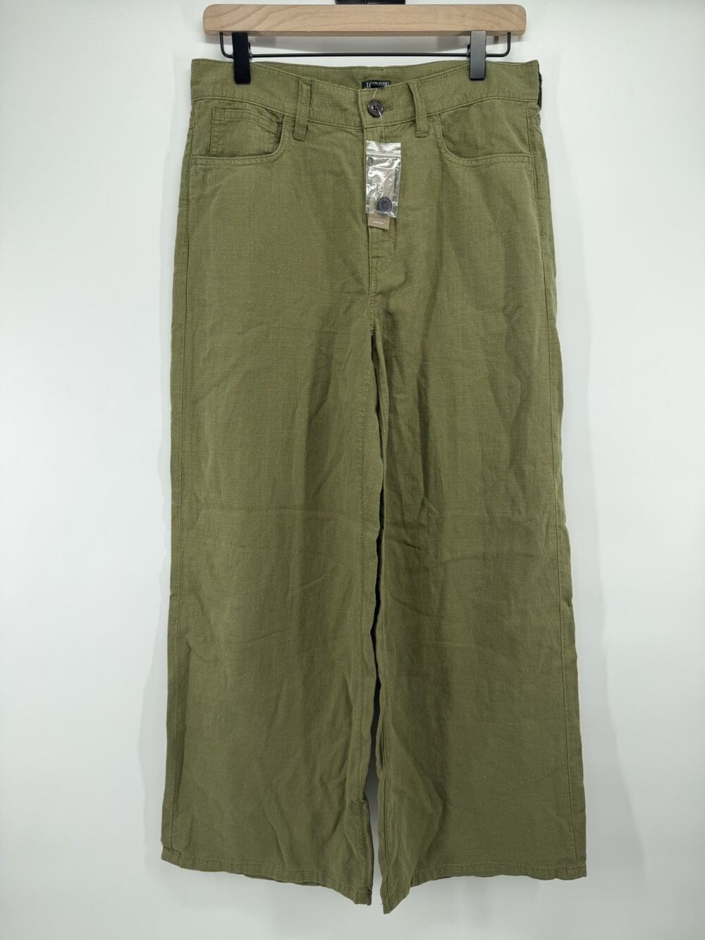 J.Crew Factory Lizzie High Rise Wide Leg Womens Pants Green Size 27 NWT BW803